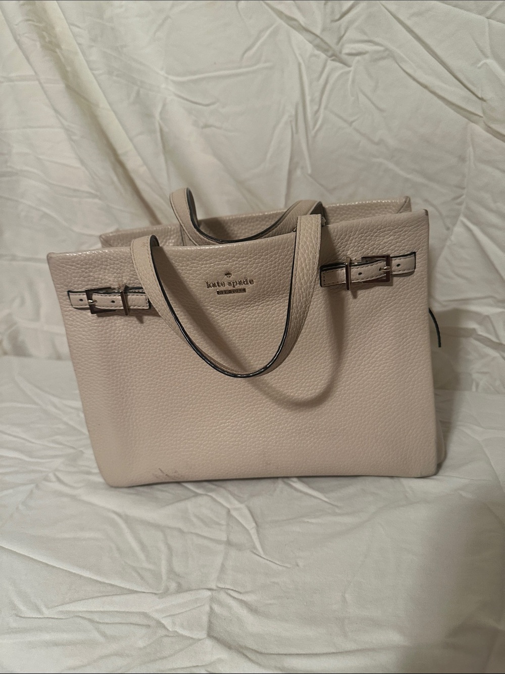 kate spade Pebbled Leather Tote in Blush